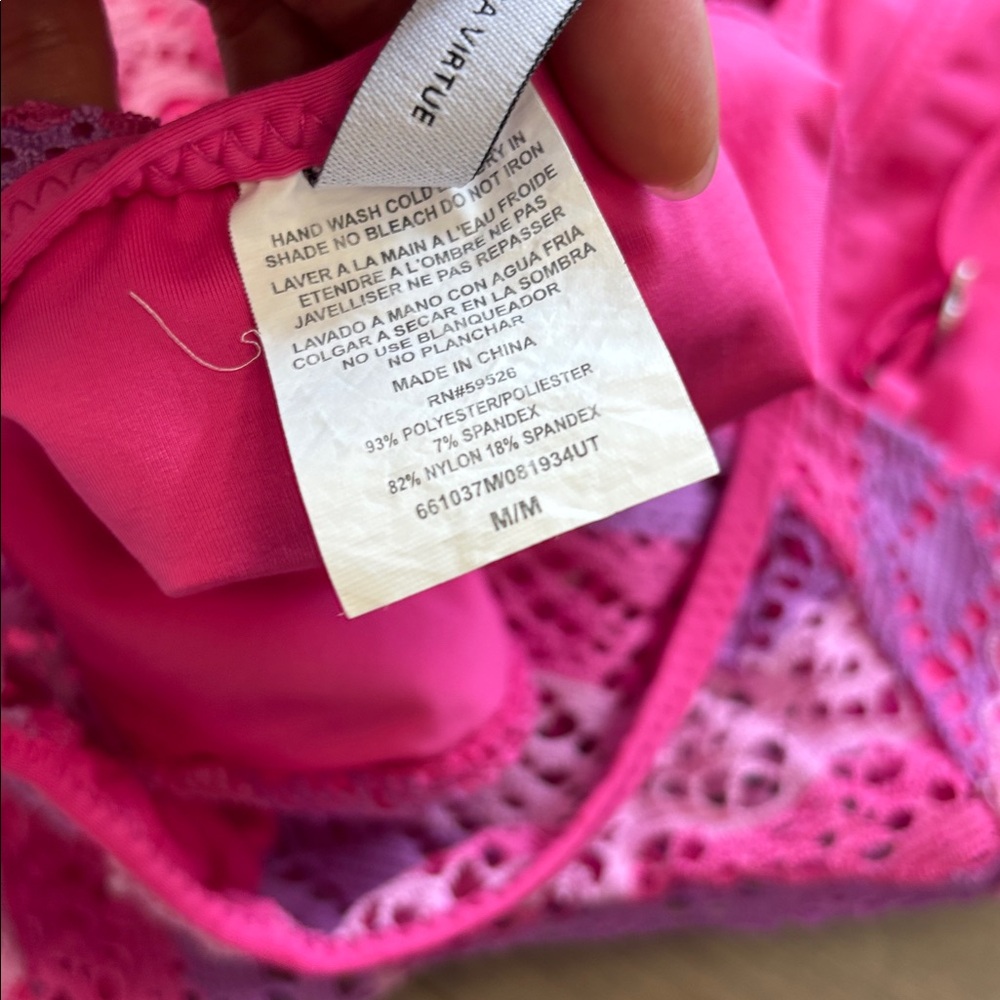 Becca pink crochet one piece swimsuit - Picture 9 of 9